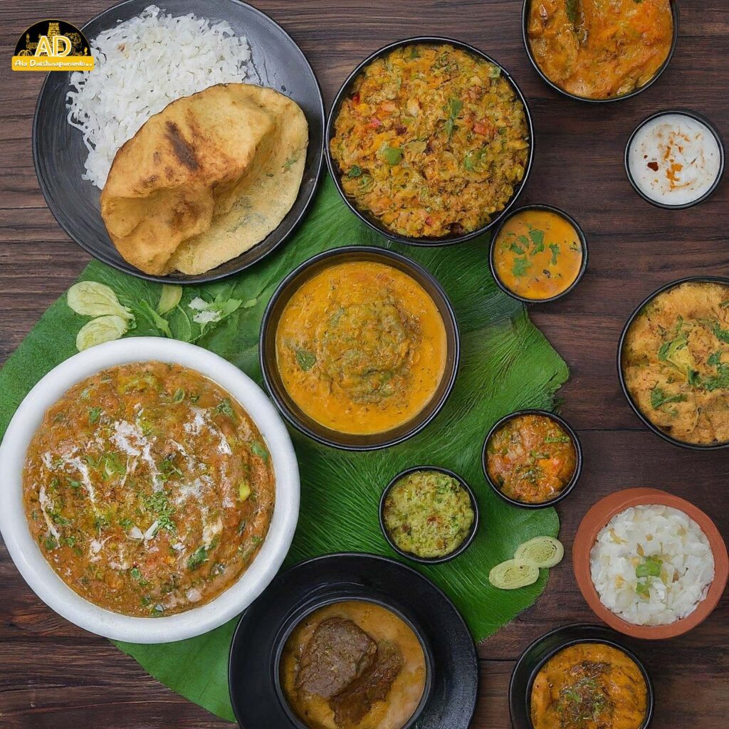 Ala Dakshinapuramlo - Delicious South Indian Food Items Placed On Table